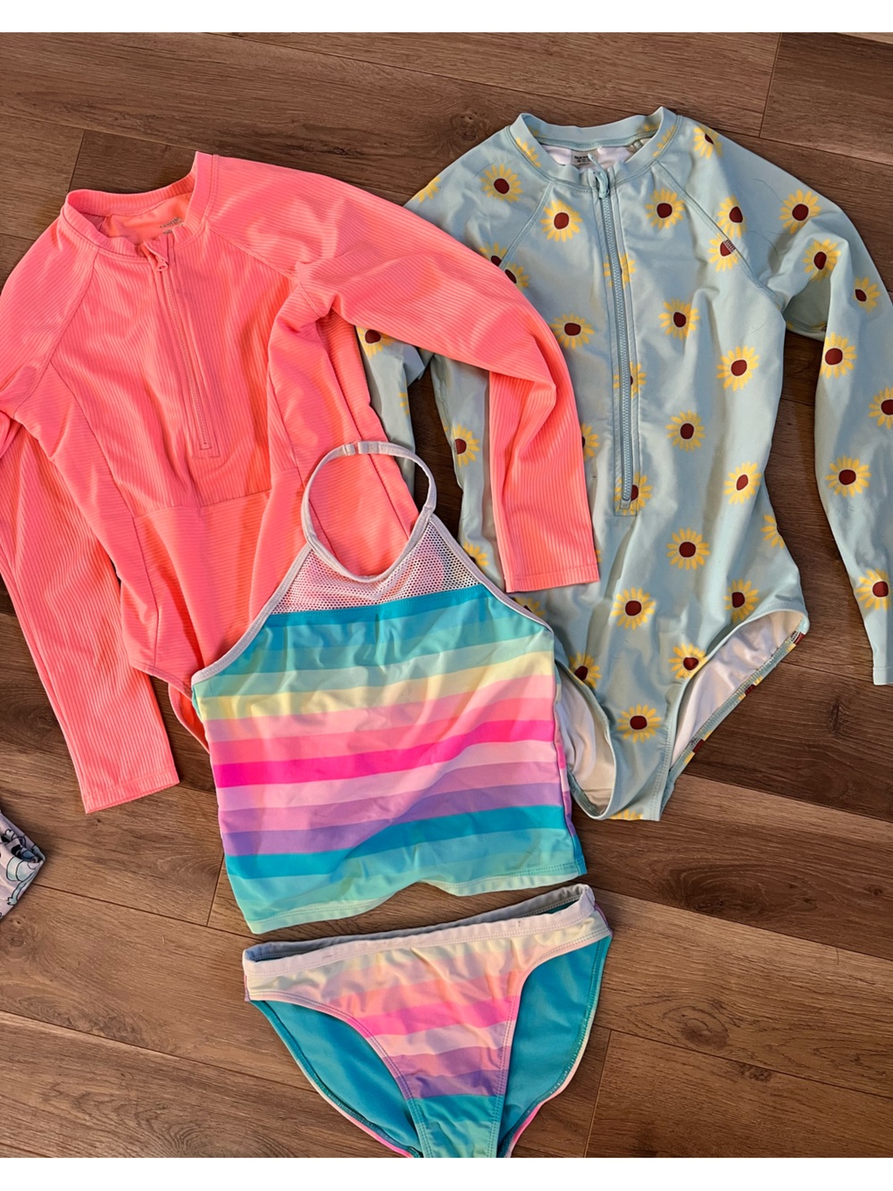 Girls Size 14 Swimsuit Bundle 3 Old Navy Rash Guard One Piece Bikini Set